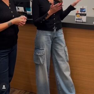 DL1961 Zoie Wide Leg Low Rise Relaxed Vintage Jeans Cargo NEW Size 29